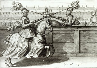 Jousting Tournament in a square by French School